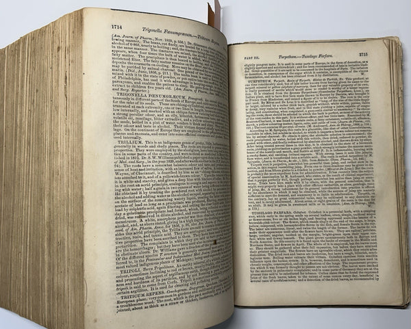 Dispensatory of the United States Wood & Bache 13th Ed. 1872 Leather Bound Illus - An Inexpensive and Usable copy!