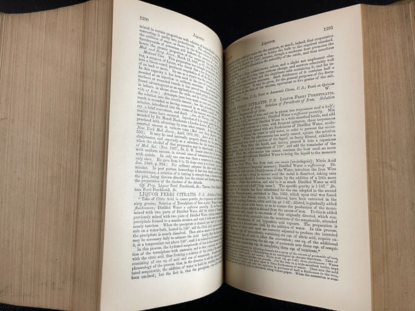 The Dispensatory of the United States of America; George B. Wood and Franklin Bache; J. B. Lippincott, Philadelphia; 1882; 14th edition; 1879 pages. BEAUTIFUL COPY!