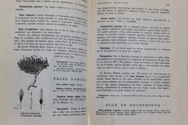 Ethnobotany Las Plantas Medicinales de Mexico Martinez RARE An Excellent Work On Medicine Plants!