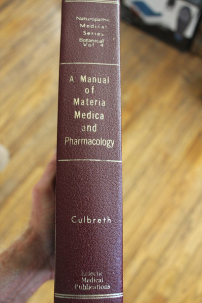 A MANUAL OF MATERIA MEDICA & PHARMACOLOGY Culbreth FINE  An IMPORTANT Work