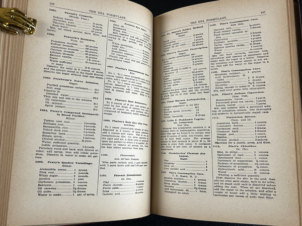 1893 - The Era Formulary, 5000 Druggist Medicine Remedy Recipes & Processes Bitters, etc. AN IMPORTANT RESOURCE