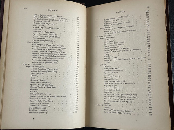1876 Materia Medica, Biddle, Medicinal Plants, Poison Antidotes, etc. - Very Good Condition of Scarce Work