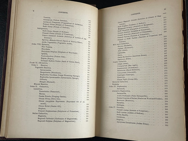 1876 Materia Medica, Biddle, Medicinal Plants, Poison Antidotes, etc. - Very Good Condition of Scarce Work