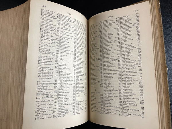The Dispensatory of the United States of America; George B. Wood and Franklin Bache; J. B. Lippincott, Philadelphia; 1882; 14th edition; 1879 pages. BEAUTIFUL COPY!