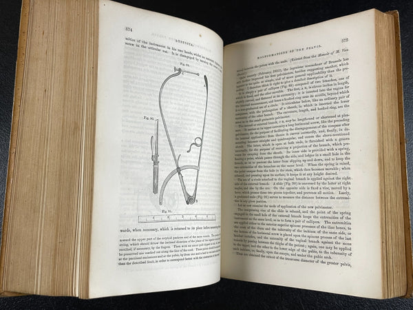 VERY RARE - 1860 Cazeaux's Midwifery, Pregnancy Illus. Medicine Medical Leather Bound Book