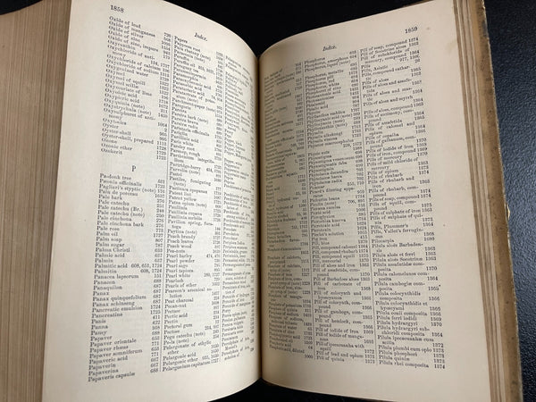 The Dispensatory of the United States of America; George B. Wood and Franklin Bache; J. B. Lippincott, Philadelphia; 1882; 14th edition; 1879 pages. BEAUTIFUL COPY!