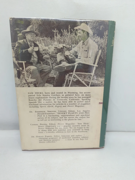FUND RAISER - Desert Plants and People by Sam Hicks 1966 First Edition Hard Cover Dust Jacket - RARE & WONDERFUL WORK!