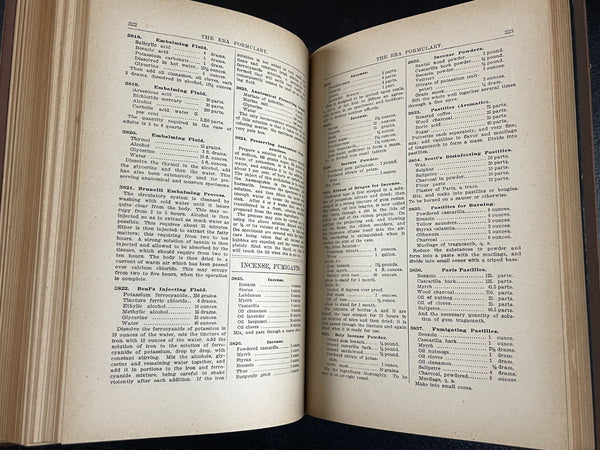 1893 - The Era Formulary, 5000 Druggist Medicine Remedy Recipes & Processes Bitters, etc. AN IMPORTANT RESOURCE