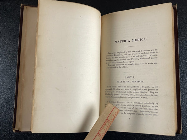 1876 Materia Medica, Biddle, Medicinal Plants, Poison Antidotes, etc. - Very Good Condition of Scarce Work
