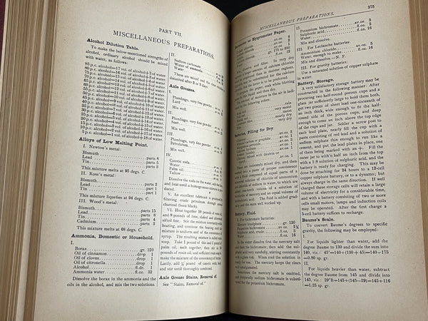 1897 Formulary, 5000 Medicine Remedies Chemistry Druggist Soda Recipe Book = Lots of Great Plant Medicine Formulas! A Good Prepper Book too!
