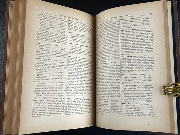 1893 - The Era Formulary, 5000 Druggist Medicine Remedy Recipes & Processes Bitters, etc. AN IMPORTANT RESOURCE