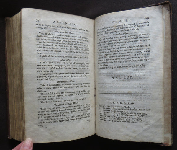 DOMESTIC MEDICINE ~1774~ PREVENTION & CURE DISEASES Dispensatory BUCHAN