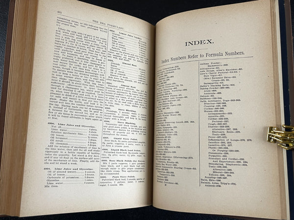1893 - The Era Formulary, 5000 Druggist Medicine Remedy Recipes & Processes Bitters, etc. AN IMPORTANT RESOURCE