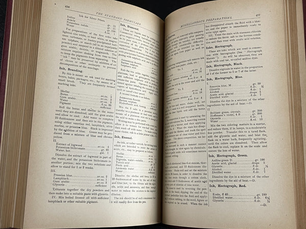 1897 Formulary, 5000 Medicine Remedies Chemistry Druggist Soda Recipe Book = Lots of Great Plant Medicine Formulas! A Good Prepper Book too!