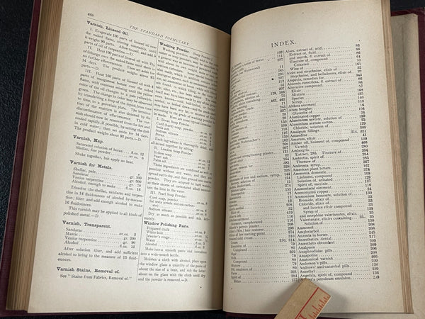 1897 Formulary, 5000 Medicine Remedies Chemistry Druggist Soda Recipe Book = Lots of Great Plant Medicine Formulas! A Good Prepper Book too!