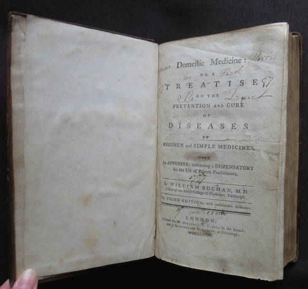 DOMESTIC MEDICINE ~1774~ PREVENTION & CURE DISEASES Dispensatory BUCHAN