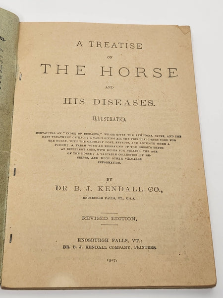 A Treatise on the Horse and His Diseases Illustrated Veterinary Guide 1907