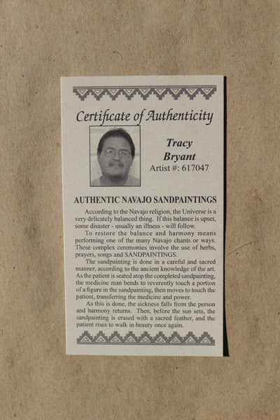 SPECIAL FUND RAISER - Navajo Sand Painting Framed By Artist Tracy Bryant - Sacred Work