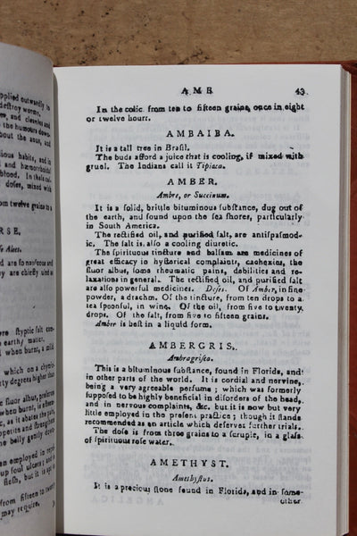 FUND RAISER - THE AMERICAN HERBAL Or Material Medica - SAMUEL STERNS - 1801 - Modern Reprint