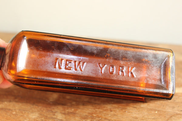 MEDICINE BOTTLE GLOVER'S MANGE MEDICINE Label Embossed Fine Condition