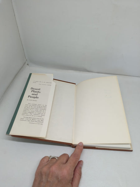 Desert Plants and People by Sam Hicks 1966 First Edition Hard Cover Dust Jacket