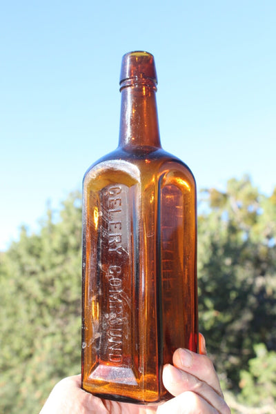 MEDICINE BOTTLE PAINE'S CELERY COMPOUND Near Mint Condition