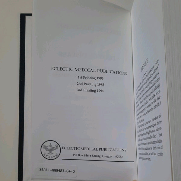 Specific Diagnosis by John M. Scudder – Eclectic Medical Publications – 1994 3rd