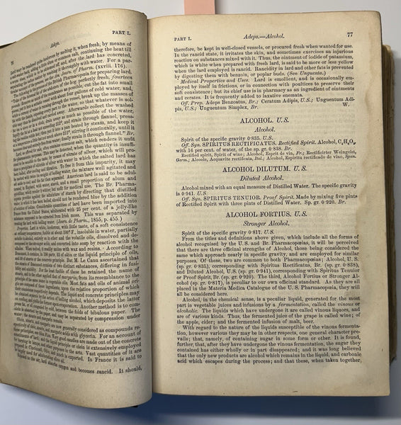 Dispensatory of the United States Wood & Bache 13th Ed. 1872 Leather Bound Illus - An Inexpensive and Usable copy!