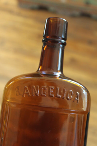 FUND RAISER - MEDICINE BOTTLE - ANGELICA BITTER TONIC JOS. TRINER CHICAGO. ILL. - Near Mint!