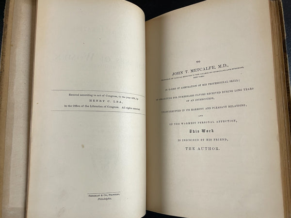 1878 Diseases of Women, Thomas, Gynecology, Illus. Leather Bound Medical Book -  Very Good