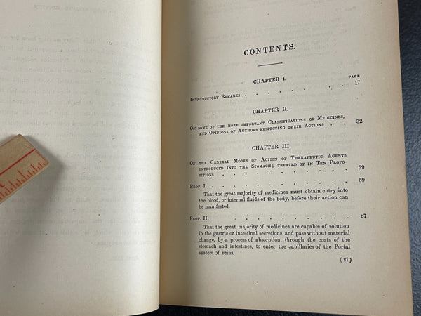 1874   The Action of Medicines in the System, Headland, Pharmaceutical & Medicine