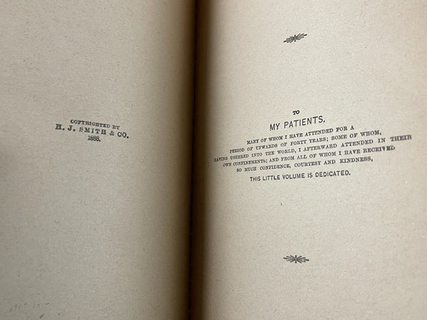 1888   Wife and Mother, Women's Health, Pregnancy, Maternity, Unique Medical Book