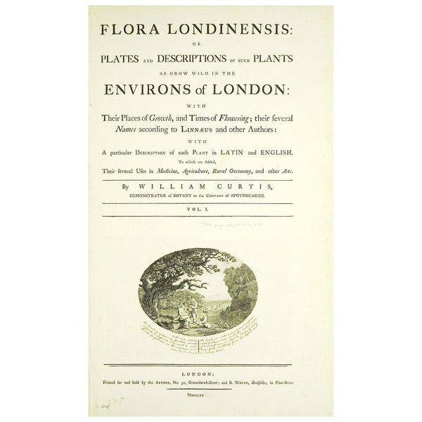 Scarce 1777 CURTIS FLORA LONDINENSIS Hand-Colored Folio Engraving: TOAD-FLAX