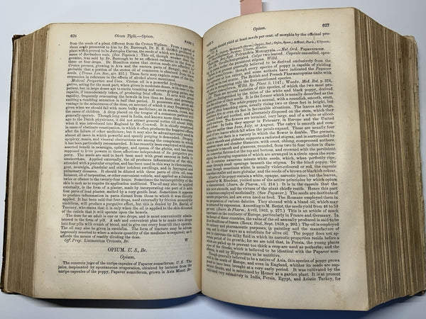 Dispensatory of the United States Wood & Bache 13th Ed. 1872 Leather Bound Illus - An Inexpensive and Usable copy!