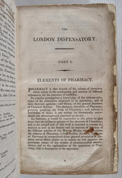 The London Dispensatory / A.T. Thomson / 1830 / Pharmacy / Therapeutics - Beautifully Rebound Edition