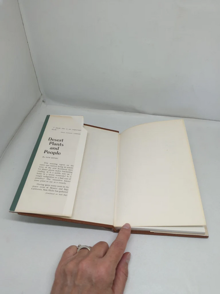 FUND RAISER - Desert Plants and People by Sam Hicks 1966 First Edition Hard Cover Dust Jacket - RARE & WONDERFUL WORK!