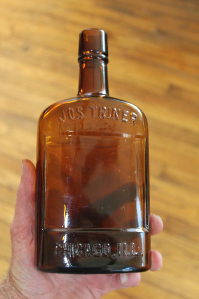 FUND RAISER - MEDICINE BOTTLE - ANGELICA BITTER TONIC JOS. TRINER CHICAGO. ILL. - Near Mint!