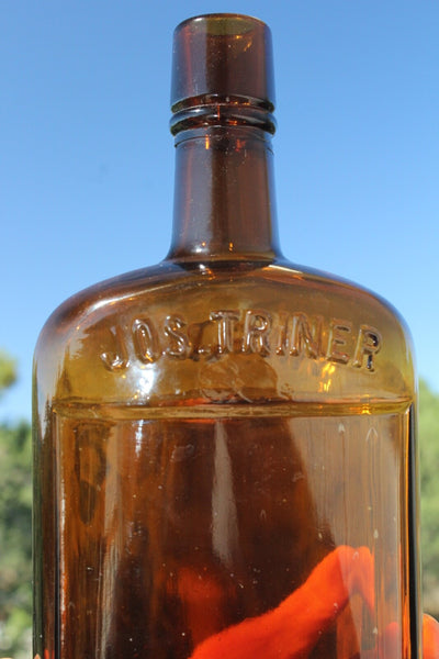 FUND RAISER - MEDICINE BOTTLE - ANGELICA BITTER TONIC JOS. TRINER CHICAGO. ILL. - Near Mint!