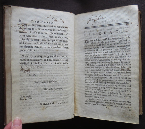 DOMESTIC MEDICINE ~1774~ PREVENTION & CURE DISEASES Dispensatory BUCHAN