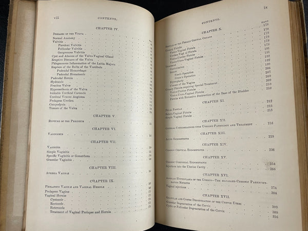 1878 Diseases of Women, Thomas, Gynecology, Illus. Leather Bound Medical Book -  Very Good