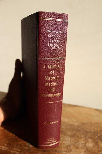 A MANUAL OF MATERIA MEDICA & PHARMACOLOGY Culbreth FINE  An IMPORTANT Work