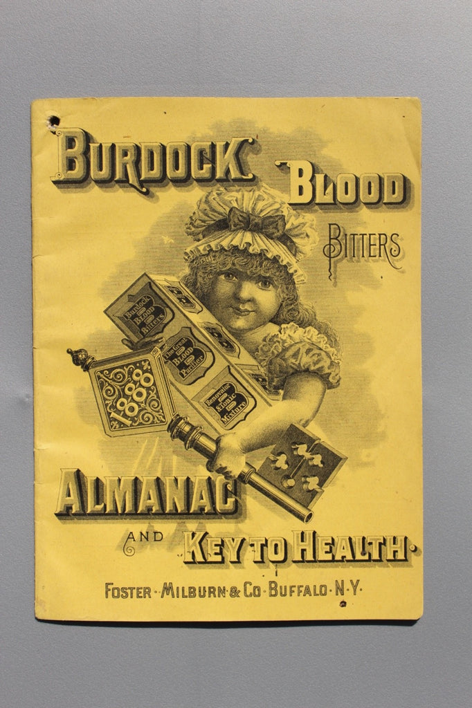 FUND RAISER - 1888 Burdock Blood Bitters ALMANAC - Very Good For Such A Rarity - Ephemera