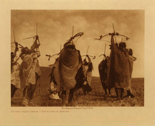 SPECIAL FUND RAISER - ATSINA CRAZY DANCE - THE FLIGHT OF ARROWS - By Curtis, Edward S Print