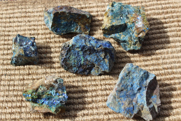 Fund Raiser - MINERAL Rare - Old Spanish Workings From The 1600's AZURITE Lot #3- 1 Pound - Healing Stone!