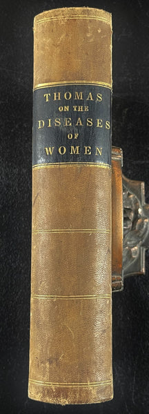 1878 Diseases of Women, Thomas, Gynecology, Illus. Leather Bound Medical Book -  Very Good