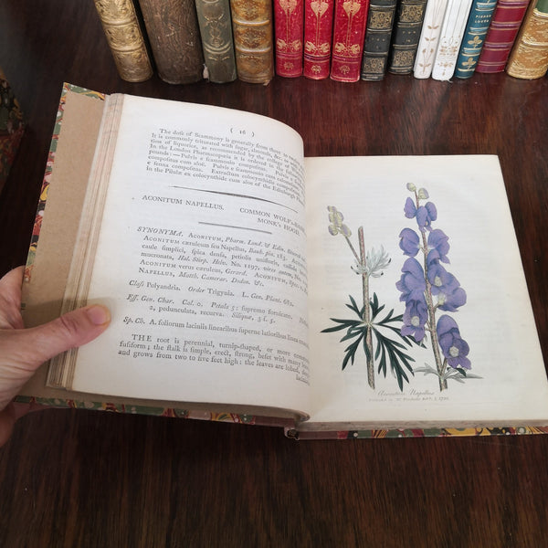 RARE & IMPORTANT WORK - William Woodville 1790 1st Edition - MEDICAL BOTANY - w/274 RARE Hand Colored Engraved Plates! 4 Volumes  FINE & Outstanding!