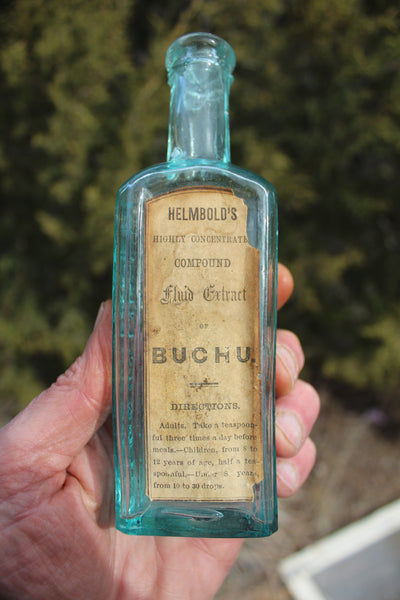 Old Apothecary Bottle - Circa 1870's - Helmbold's Fluid Extract BUCHU - Please No Discount Codes On This Listing