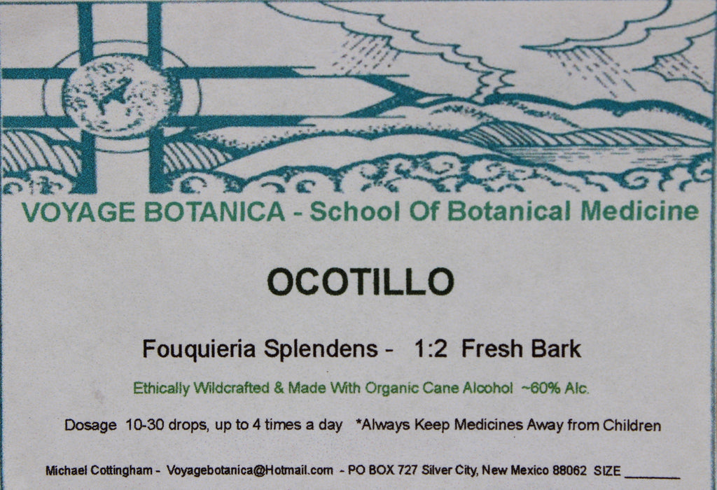 OCOTILLO BARK EXTRACT - Fouquieria splendens -  4 ounce size -