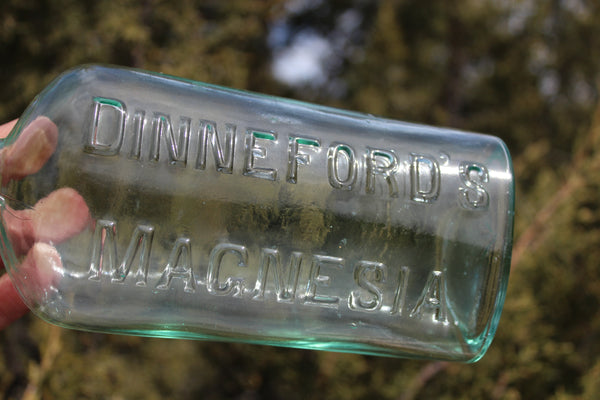 Old Apothecary Bottle - Circa 1890's - DINNEFORD'S  MAGNESIA  -  Please No Discount Codes On This Listing