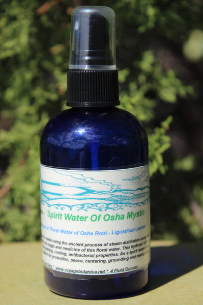 SPIRIT WATER OF OSHA MYSTIC - Pure Hydrosol of Osha Root - Ligusticum porteri - 4 Ounce Size